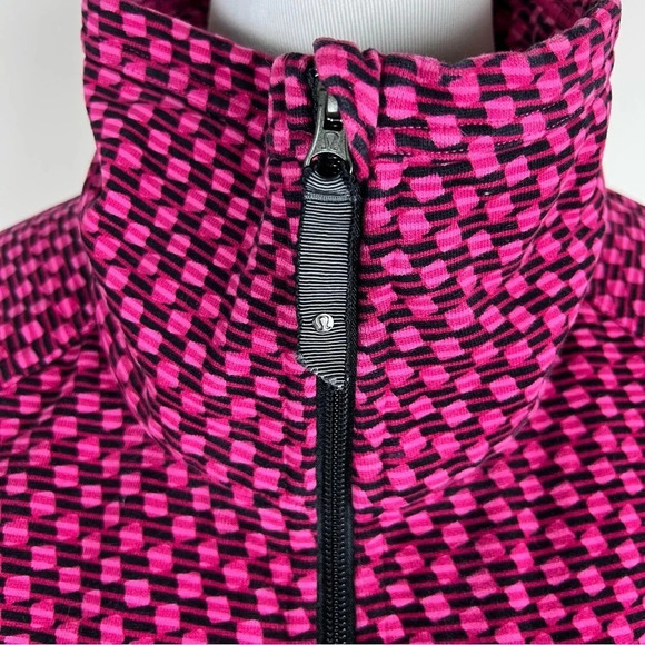 Lululemon Radiant Zip Up Jacket Berry Rumble pink & black print Size 4 - Picture 4 of 9